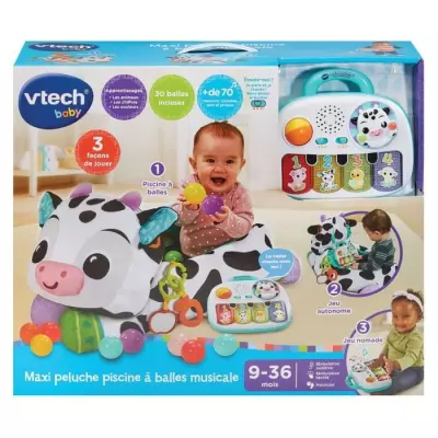VTECH Maxi Peluche Piscine à Balles Musicale - Table d'Activité