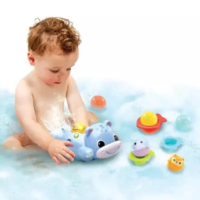 VTECH THÉO, MON HIPPO BÉBÉ NAGEUR - Jouet Accessoire de Figurine