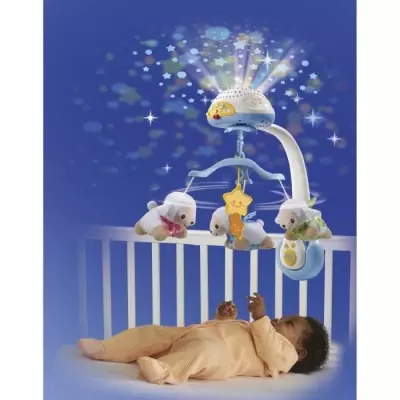 Veilleuse Vtech Baby Lumi Mobile Compte-Moutons Bleu - Éveil doux et ludique