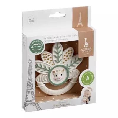 Anneau de dentition mille-feuille Sophie la girafe - Jouet d'éveil HOCHET