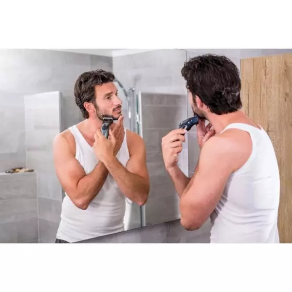 Tondeuse a cheveux et barbe - WAHL - HAIRCUT & BEARD - 3,5 W - 10 sabots - Autonomie : 40 min - Noir