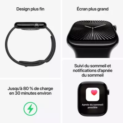 Montre Apple Watch Series 10 GPS - 42mm - Rose Gold Aluminium - Light Blush Sport Band
