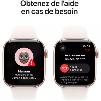 Montre Apple Watch Series 10 GPS - 42mm - Rose Gold Aluminium - Light Blush Sport Band