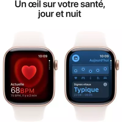 Montre Apple Watch Series 10 GPS 42mm Rose Gold Aluminium - Bracelet Light Blush Sport Band