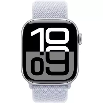 Montre Apple Watch Series 10 GPS 42mm - Silver Aluminium - Blue Cloud Sport Loop