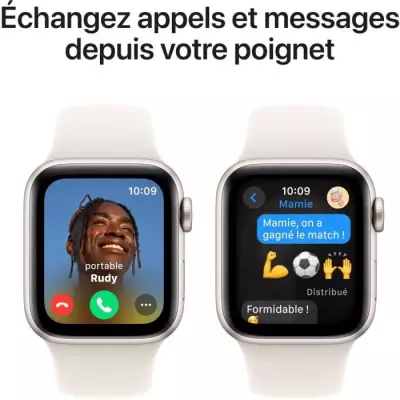 Apple Watch SE GPS 40mm Starlight Aluminium - Bracelet Sport Starlight