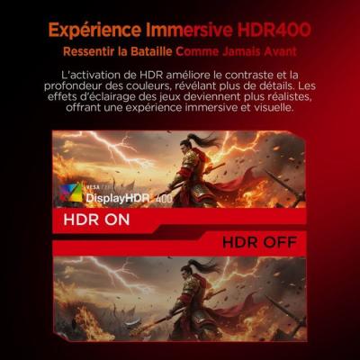 Ecran PC Gamer - HKC - 27 - FHD - 240Hz - Dalle Fast IPS - 1ms - G27H3D