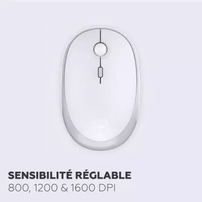 Clavier et souris sans fil - Mobility Lab - Modele ergonomique - 2.4Ghz - Capteur optique - Noir