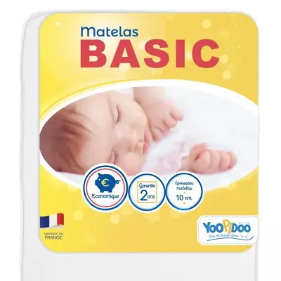 Matelas Bébé Basic - Confortable & Sans Produit Chimique