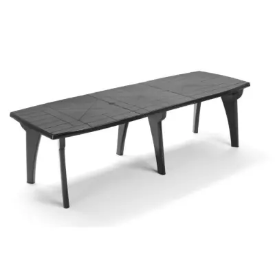 Table de jardin pliante Lipari 2 - 8 a 10 places - Gris anthracite - Pratique et polyvalente