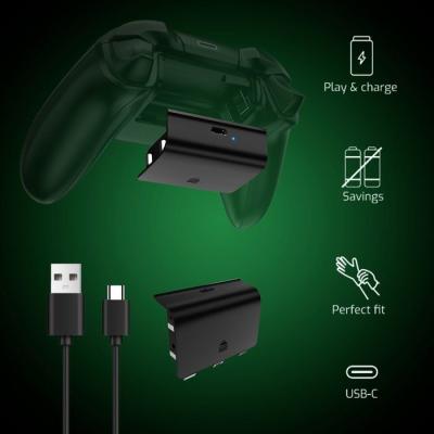 Kit Play & Charge pour 2 manettes - ONLAN - Xbox Series - Noir