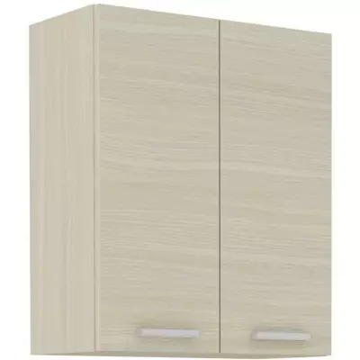Meuble haut CHAMONIX 2 Portes - Décor chêne - L 60 x P 31 x H 72 cm
