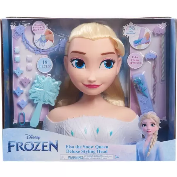 Tete a coiffer - REINE DES NEIGES - Tete a Coiffer Elsa Deluxe - Extensions, accessoires coiffure et color reveal, a partir de 3