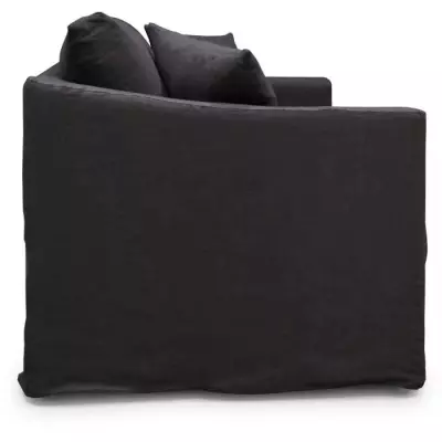 Canapé convertible MALTE 3 places - Gris Anthracite - Compact