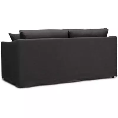 Canapé convertible MALTE 3 places - Gris Anthracite - Compact