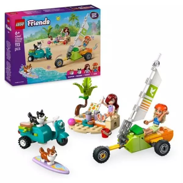 LEGO Friends 42641 Chiens surfeurs et aventures en scooter - Jouet interactif avec Corgis