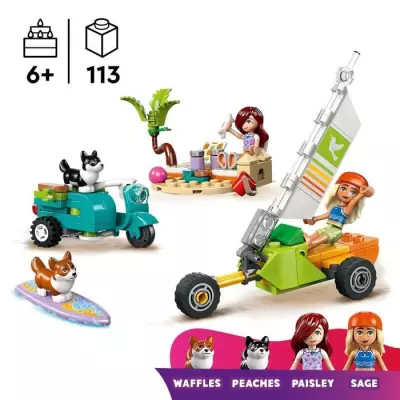 LEGO Friends 42641 Chiens Surfeurs et Aventures en Scooter - Jouet Interactif