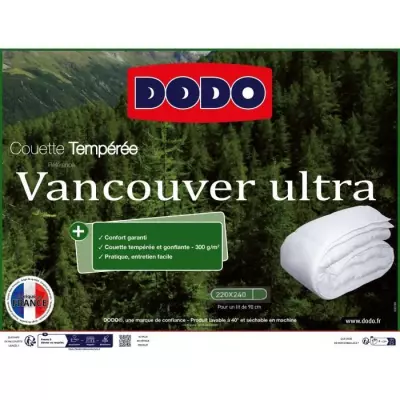 Couette tempérée Vancouver - Fabrication française - Blanc