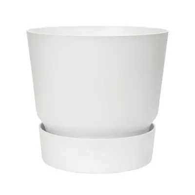 Pot de fleurs rond Greenville 25 - Blanc - Extérieur - Ø 24,48 x H 23,31 cm Pot de fleurs rond Greenville 25 - Blanc - Extérieur - Ø 24,48 x H 23,31 cm