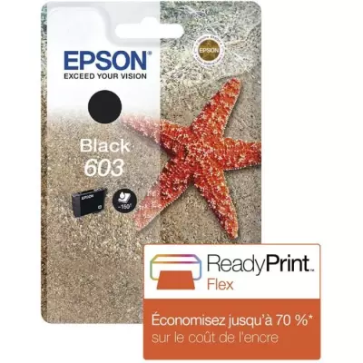 Cartouche d'encre EPSON 603 noir - Etoile de mer - Dimensions compactes (13x9x3 cm)