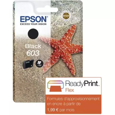 Cartouche d'encre EPSON 603 noir - Etoile de mer - Dimensions compactes (13x9x3 cm)