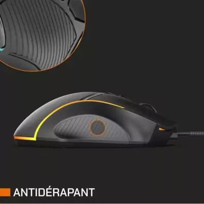 Souris gamer - Filaire - Nova Gaming - Virgo - LED RGB - Noir