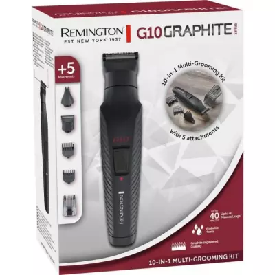 Kit multifonction REMINGTON G10 Graphite Series - 10 en 1 - Lames auto-affûtées