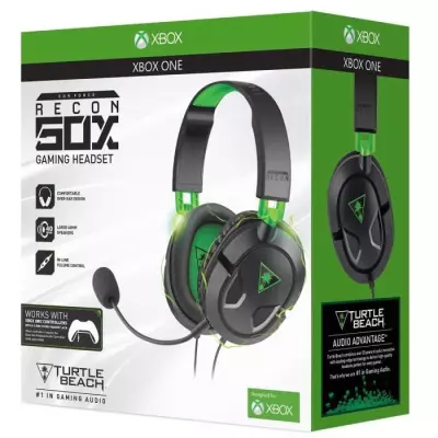 Casque Turtle Beach Recon 50 Noir/Vert pour Jouer