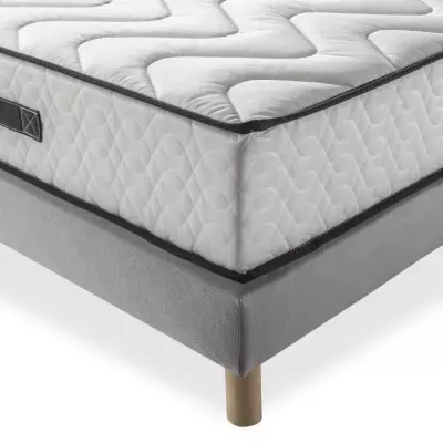 Ensemble Matelas + Sommier 140x190 cm - Confort Mousse - DEKO DREAM HOTEL