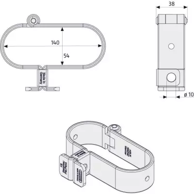 Cadenas ABUS GateSec 131/140 - Protection chantier - Anti-corrosion