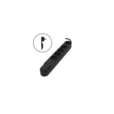 Multiprise CHACON 5 prises 16A avec interrupteur et fiche plate