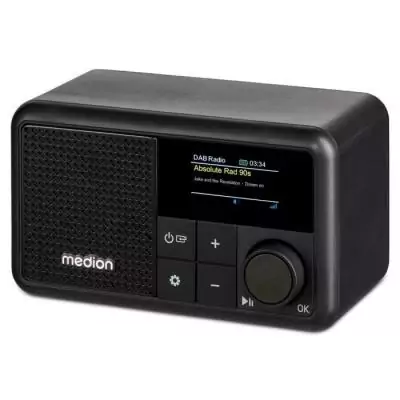 Mini Radio - MEDION - DAB/FM - Mono 2W RMS - Noir
