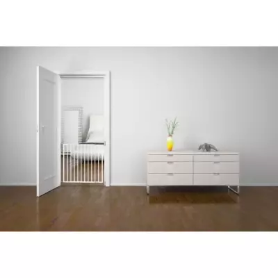 Barrière de sécurité enfant VICTORIA - Blanc pivotante - Facile à ouvrir