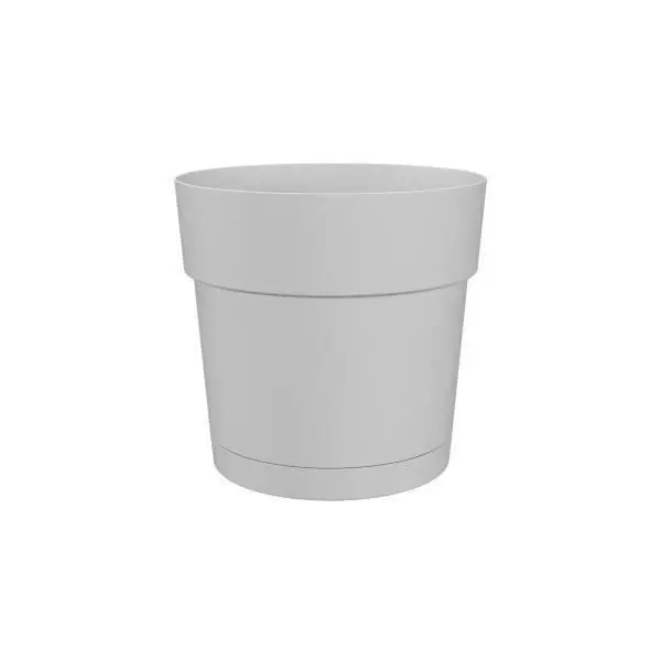 Pot a fleurs et plantes rond CAPRI LARGE - Plastique - Réservoir d'eau - diametre 30 cm - Blanc - ARTEVASI