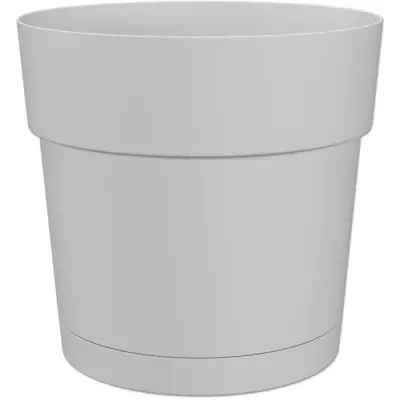 Jardinière ronde CAPRI LARGE - Blanc - Idéal pour fleurs et plantes