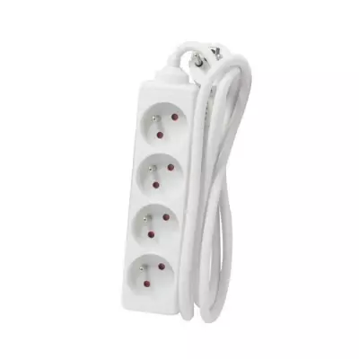 Prise électrique CHACON Bloc 4 prises 16A 3m blanc
