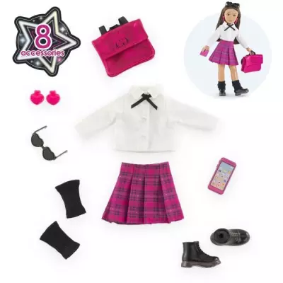Accessoires poupée: Dressing College Anglais - 8 accessoires