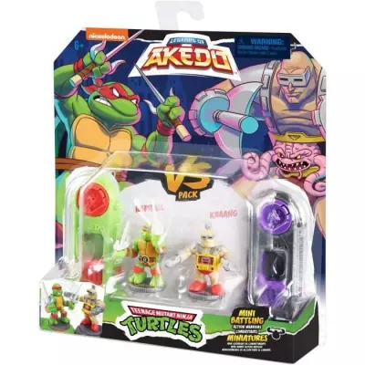 Figurines Tortues Ninja Akedo - Raphael vs Rocksteady - Jeu Extérieur - 6 ans