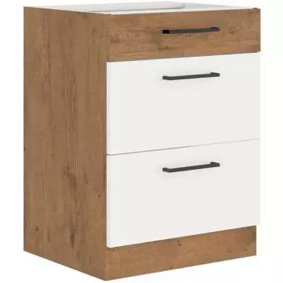 Meuble bas casserolier chic - Chene Lancelot - 60 cm
