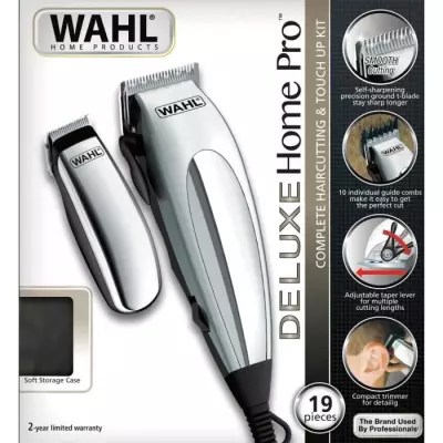 Tondeuse cheveux WAHL Home Pro Deluxe avec mini-rasoir et levier ajustable