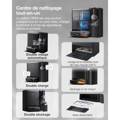 Aspirateur Robot ECOVACS DEEBOT X2 COMBO - Aspiration 8700Pa