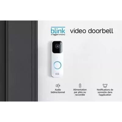 Sonnette vidéo Blink BLANC kit compact