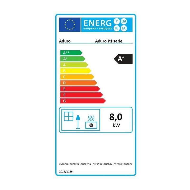 Poêle à pellets ADURO P1.3 - Noir 8 kW