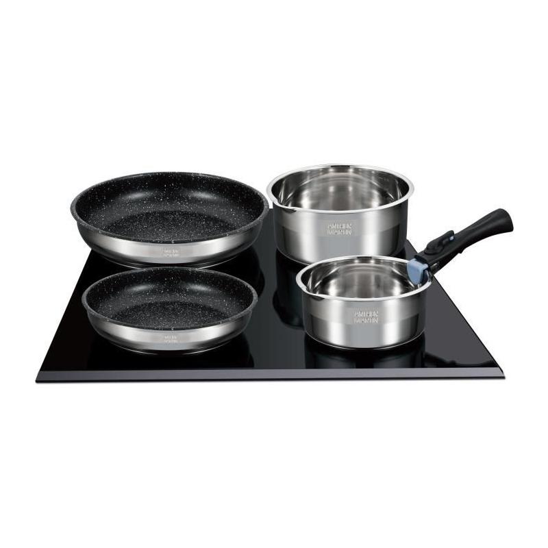 Batterie de cuisine induction Arthur Martin AM1275 - 15 pièces - Poignée amovible