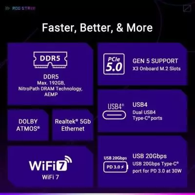 Carte mère ASUS STRIX X870E-E GAMING WIFI - Performances ultimes Carte mère ASUS STRIX X870E-E GAMING WIFI - Performances ultimes