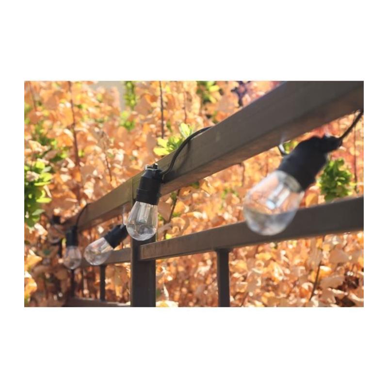 Guirlande solaire Rio Color 5m Noir - Éclairage Extérieur LED