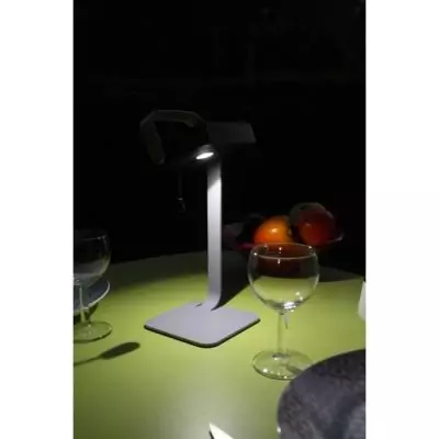 Lampe solaire design pour table - Facile à installer - Gris