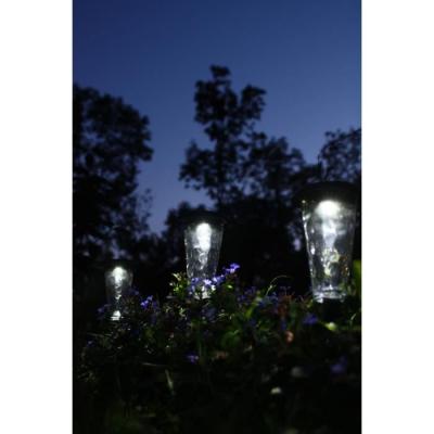 Lot de 3 balises solaires Canopo - 20 lumens - Beige - Éclairage extérieur