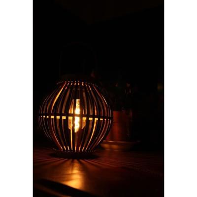 Lampe solaire en bambou - Olivie - Noir, Décoration Lumineuse