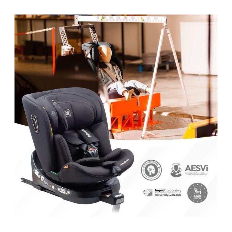 Siège auto pivotant 360° - BABYAUTO AITANA GREY ANTHRACITE - Naissance à 12 ans